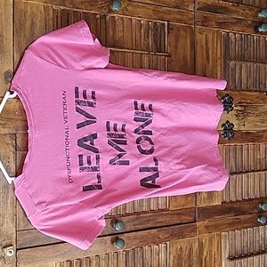 Dysfunctional Veterans "leave me alone" v neck  small